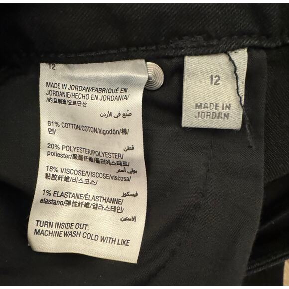 Style & Co. Cropped Flare Jeans Studded Layered Black BOHO festival womens 12 EC - Picture 10 of 11